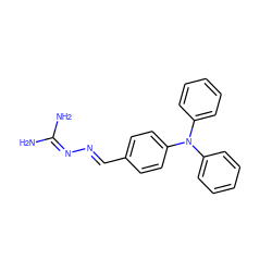 NC(N)=N/N=C/c1ccc(N(c2ccccc2)c2ccccc2)cc1 ZINC000006190267