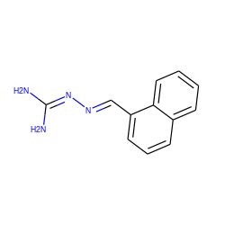 NC(N)=N/N=C/c1cccc2ccccc12 ZINC000016010441