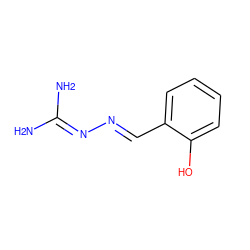 NC(N)=N/N=C/c1ccccc1O ZINC000004685302