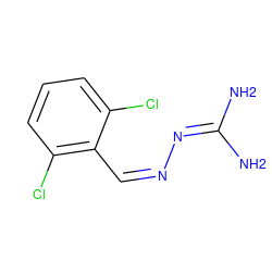 NC(N)=N/N=C\c1c(Cl)cccc1Cl ZINC000012503139