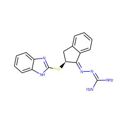 NC(N)=N/N=C1\c2ccccc2C[C@@H]1Sc1nc2ccccc2[nH]1 ZINC000101277709