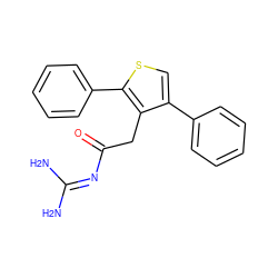 NC(N)=NC(=O)Cc1c(-c2ccccc2)csc1-c1ccccc1 ZINC000028826078