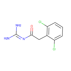 NC(N)=NC(=O)Cc1c(Cl)cccc1Cl ZINC000003872738