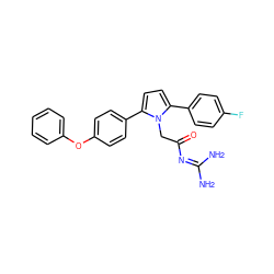 NC(N)=NC(=O)Cn1c(-c2ccc(F)cc2)ccc1-c1ccc(Oc2ccccc2)cc1 ZINC000029039954