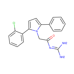 NC(N)=NC(=O)Cn1c(-c2ccccc2)ccc1-c1ccccc1Cl ZINC000029039290