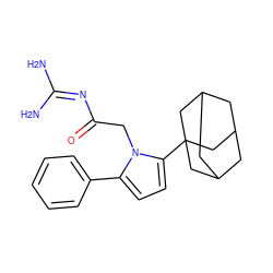 NC(N)=NC(=O)Cn1c(-c2ccccc2)ccc1C12CC3CC(CC(C3)C1)C2 ZINC000014962109