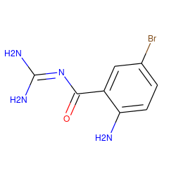 NC(N)=NC(=O)c1cc(Br)ccc1N ZINC000043066919