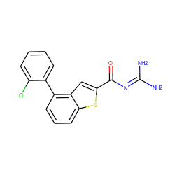 NC(N)=NC(=O)c1cc2c(-c3ccccc3Cl)cccc2s1 ZINC000028524693