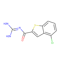 NC(N)=NC(=O)c1cc2c(Cl)cccc2s1 ZINC000003961320