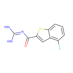 NC(N)=NC(=O)c1cc2c(F)cccc2s1 ZINC000028525133