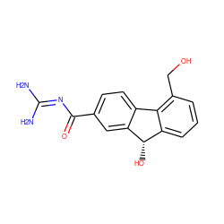 NC(N)=NC(=O)c1ccc2c(c1)[C@@H](O)c1cccc(CO)c1-2 ZINC000299835300