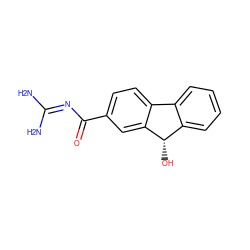 NC(N)=NC(=O)c1ccc2c(c1)[C@@H](O)c1ccccc1-2 ZINC000013983000