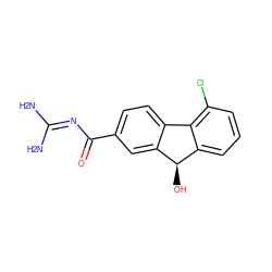 NC(N)=NC(=O)c1ccc2c(c1)[C@H](O)c1cccc(Cl)c1-2 ZINC000299838488