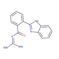 NC(N)=NC(=O)c1ccccc1-c1nc2ccccc2[nH]1 ZINC000028819097