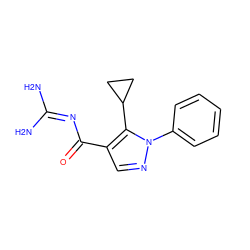 NC(N)=NC(=O)c1cnn(-c2ccccc2)c1C1CC1 ZINC000027886007