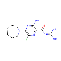 NC(N)=NC(=O)c1nc(Cl)c(N2CCCCCC2)nc1N ZINC000003871091