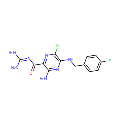 NC(N)=NC(=O)c1nc(Cl)c(NCc2ccc(F)cc2)nc1N ZINC000073137984