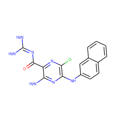 NC(N)=NC(=O)c1nc(Cl)c(Nc2ccc3ccccc3c2)nc1N ZINC000040879766