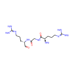 NC(N)=NCCC[C@@H](C=O)NC(=O)CNC(=O)[C@H](N)CCCN=C(N)N ZINC000096903211