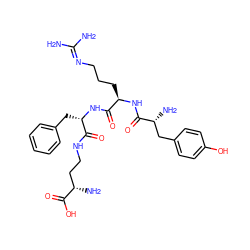 NC(N)=NCCC[C@@H](NC(=O)[C@H](N)Cc1ccc(O)cc1)C(=O)N[C@@H](Cc1ccccc1)C(=O)NCC[C@H](N)C(=O)O ZINC000036216075