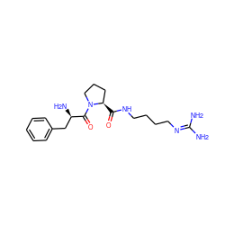 NC(N)=NCCCCNC(=O)[C@@H]1CCCN1C(=O)[C@H](N)Cc1ccccc1 ZINC000013436199