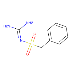 NC(N)=NS(=O)(=O)Cc1ccccc1 ZINC000013808031