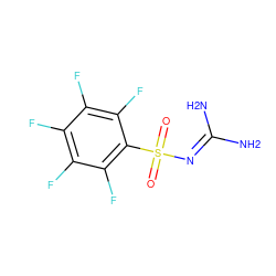 NC(N)=NS(=O)(=O)c1c(F)c(F)c(F)c(F)c1F ZINC000013808043