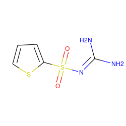 NC(N)=NS(=O)(=O)c1cccs1 ZINC000013808067