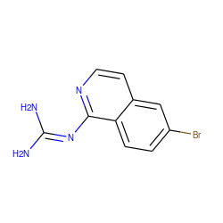 NC(N)=Nc1nccc2cc(Br)ccc12 ZINC000026943370