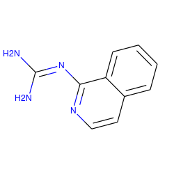 NC(N)=Nc1nccc2ccccc12 ZINC000026959743