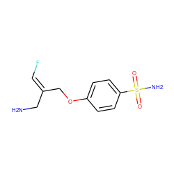 NC/C(=C/F)COc1ccc(S(N)(=O)=O)cc1 ZINC000205637792