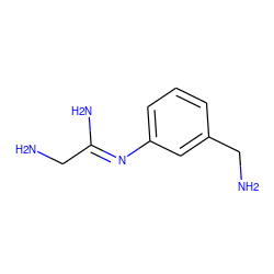 NC/C(N)=N/c1cccc(CN)c1 ZINC000013780454