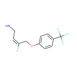 NC/C=C(/F)COc1ccc(C(F)(F)F)cc1 ZINC000084653366