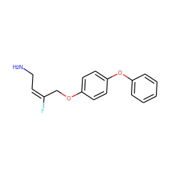 NC/C=C(/F)COc1ccc(Oc2ccccc2)cc1 ZINC000084652666