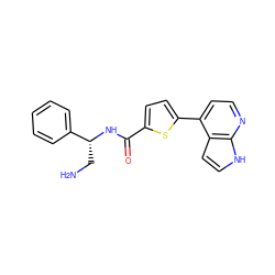 NC[C@@H](NC(=O)c1ccc(-c2ccnc3[nH]ccc23)s1)c1ccccc1 ZINC000039187982