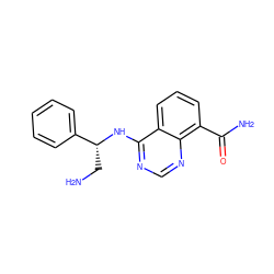 NC[C@@H](Nc1ncnc2c(C(N)=O)cccc12)c1ccccc1 ZINC000114398503