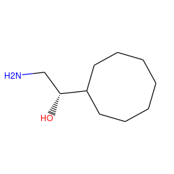 NC[C@@H](O)C1CCCCCCC1 ZINC000003870795