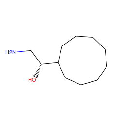 NC[C@@H](O)C1CCCCCCCC1 ZINC000028222259