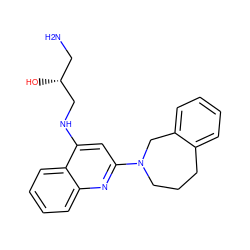 NC[C@@H](O)CNc1cc(N2CCCc3ccccc3C2)nc2ccccc12 ZINC000205293853