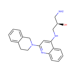 NC[C@@H](O)CNc1cc(N2CCc3ccccc3C2)nc2ccccc12 ZINC000000026855