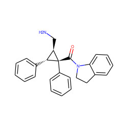 NC[C@@H]1[C@@H](c2ccccc2)[C@@]1(C(=O)N1CCc2ccccc21)c1ccccc1 ZINC000029046905