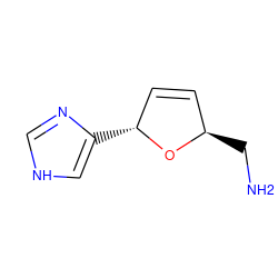 NC[C@@H]1C=C[C@@H](c2c[nH]cn2)O1 ZINC000013524079