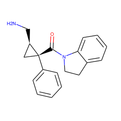 NC[C@@H]1C[C@@]1(C(=O)N1CCc2ccccc21)c1ccccc1 ZINC000029047221