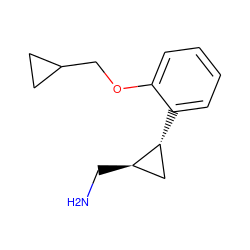 NC[C@@H]1C[C@H]1c1ccccc1OCC1CC1 ZINC000084617626