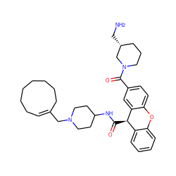 NC[C@@H]1CCCN(C(=O)c2ccc3c(c2)[C@H](C(=O)NC2CCN(C/C4=C/CCCCCCC4)CC2)c2ccccc2O3)C1 ZINC000003979814