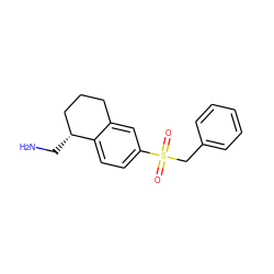 NC[C@@H]1CCCc2cc(S(=O)(=O)Cc3ccccc3)ccc21 ZINC000049051200