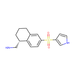 NC[C@@H]1CCCc2cc(S(=O)(=O)c3cc[nH]c3)ccc21 ZINC000049126108