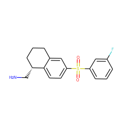 NC[C@@H]1CCCc2cc(S(=O)(=O)c3cccc(F)c3)ccc21 ZINC000049052227