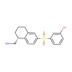 NC[C@@H]1CCCc2cc(S(=O)(=O)c3cccc(O)c3)ccc21 ZINC000049110569