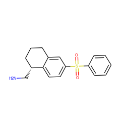 NC[C@@H]1CCCc2cc(S(=O)(=O)c3ccccc3)ccc21 ZINC000043130652